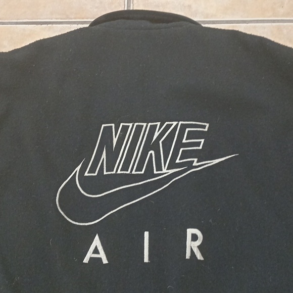 Mens Vintage Nike Air Varsity Wool Leather Jacket L - Picture 7 of 11